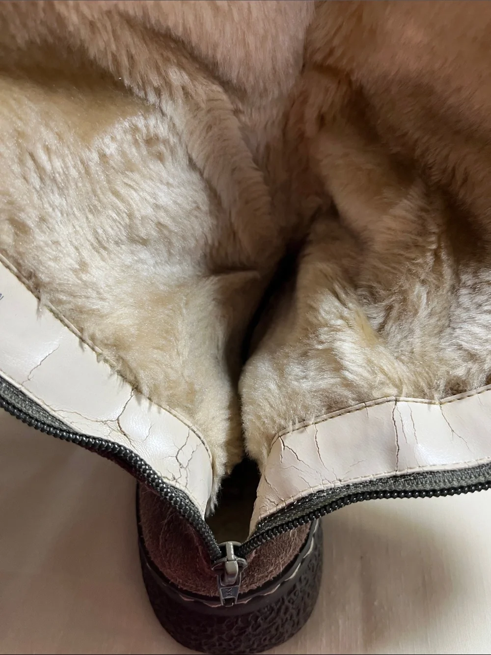 Bass Taupe Suede Faux-Fur Mid-Calf Winter Boots